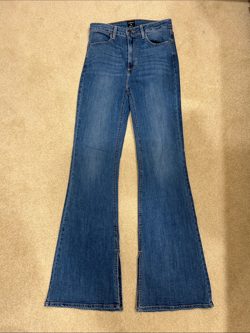 Just Black Women's Blue Flared Jeans